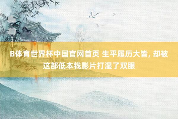 B体育世界杯中国官网首页 生平履历大皆, 却被这部低本钱影片打湿了双眼
