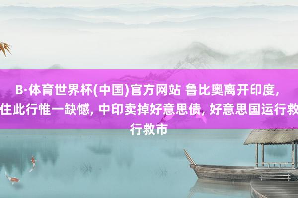 B·体育世界杯(中国)官方网站 鲁比奥离开印度, 留住此行惟一缺憾, 中印卖掉好意思债, 好意思国运行救市