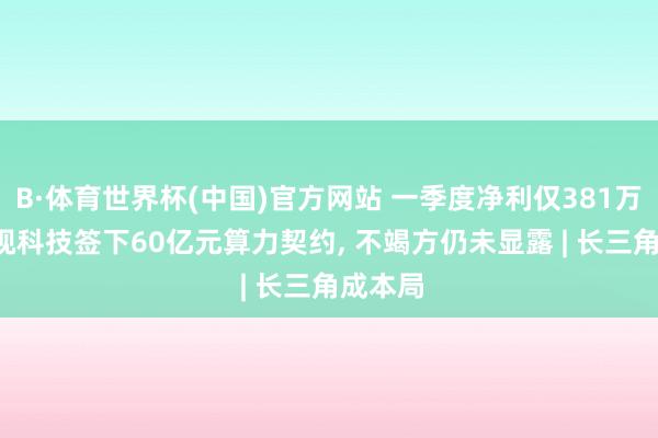 B·体育世界杯(中国)官方网站 一季度净利仅381万元, 盛视科技签下60亿元算力契约, 不竭方仍未显露 | 长三角成本局