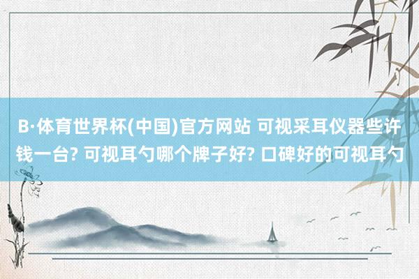 B·体育世界杯(中国)官方网站 可视采耳仪器些许钱一台? 可视耳勺哪个牌子好? 口碑好的可视耳勺