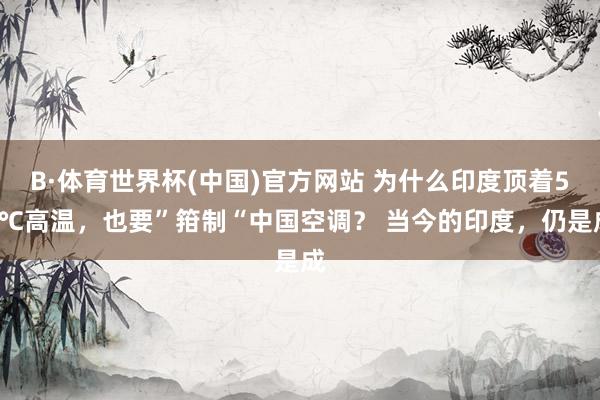 B·体育世界杯(中国)官方网站 为什么印度顶着50℃高温，也要”箝制“中国空调？ 当今的印度，仍是成