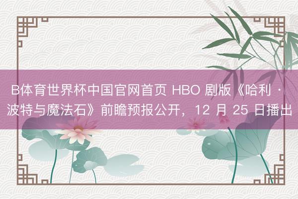 B体育世界杯中国官网首页 HBO 剧版《哈利 · 波特与魔法石》前瞻预报公开，12 月 25 日播出