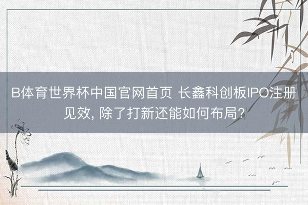 B体育世界杯中国官网首页 长鑫科创板IPO注册见效， 除了打新还能如何布局?