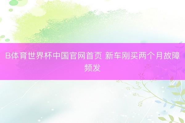 B体育世界杯中国官网首页 新车刚买两个月故障频发